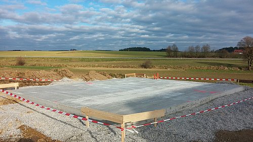 Foto, Betonbodenplatte eine Einfamilienhauses