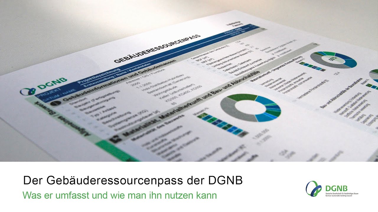 Screenshot aus dem Video "Gebäuderessourcenpass der DGNB – was er umfasst und wie man ihn nutzen kann" als Vorschau.